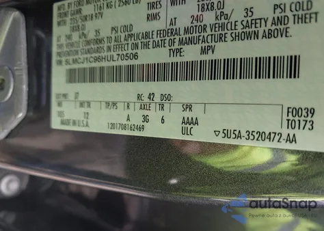 2017 Lincoln Mkc Premiere from USA, damaged, VIN 5LMCJ1C96HUL70506